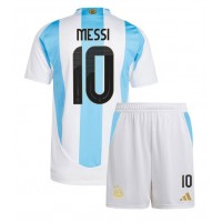 Dres Argentína Lionel Messi #10 Domáci pre deti Copa America 2024 Krátky Rukáv (+ trenírky)